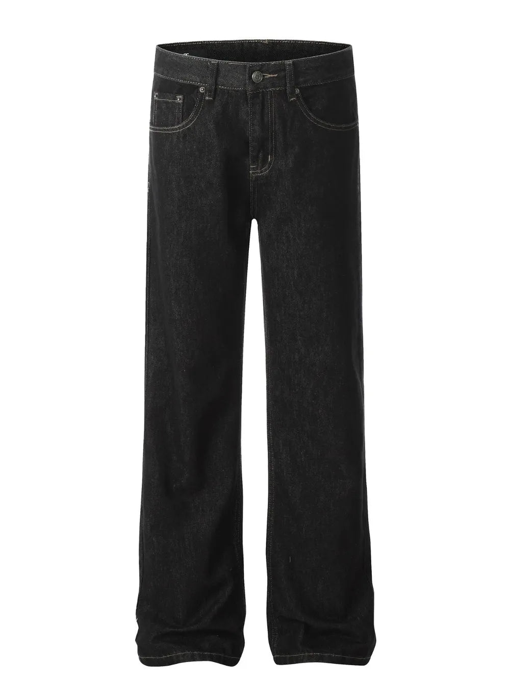 Men's Straight Leg Jeans with Pockets - cas7m