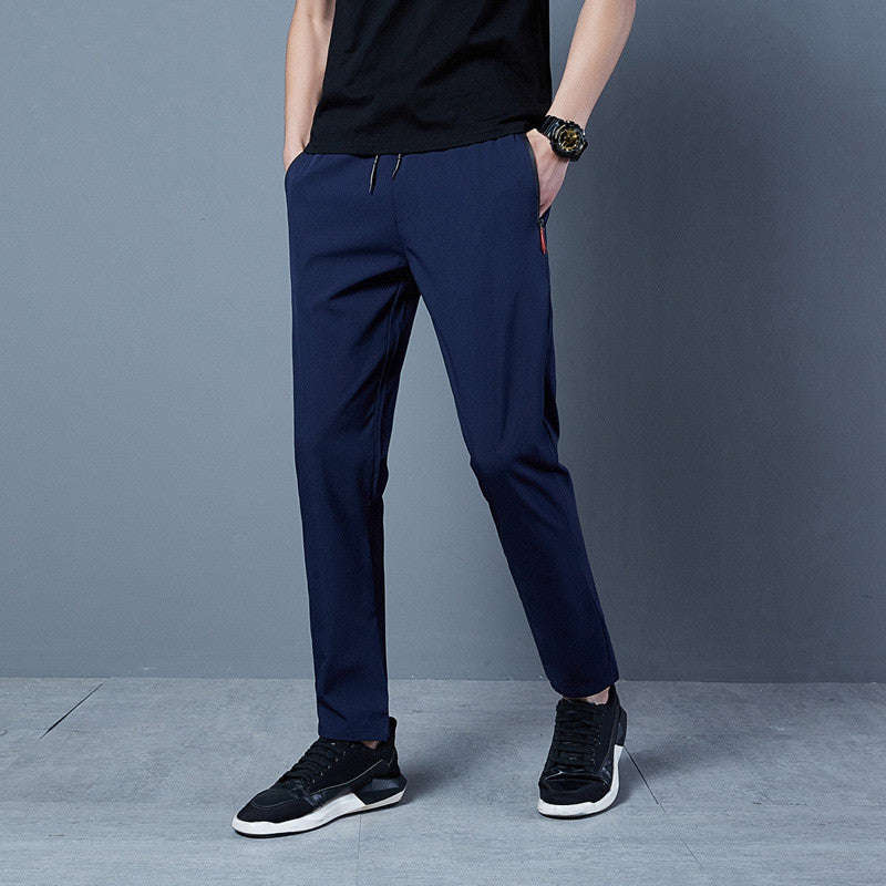 Mens Fashion Solid Color Loose Casual Pants - cas7m
