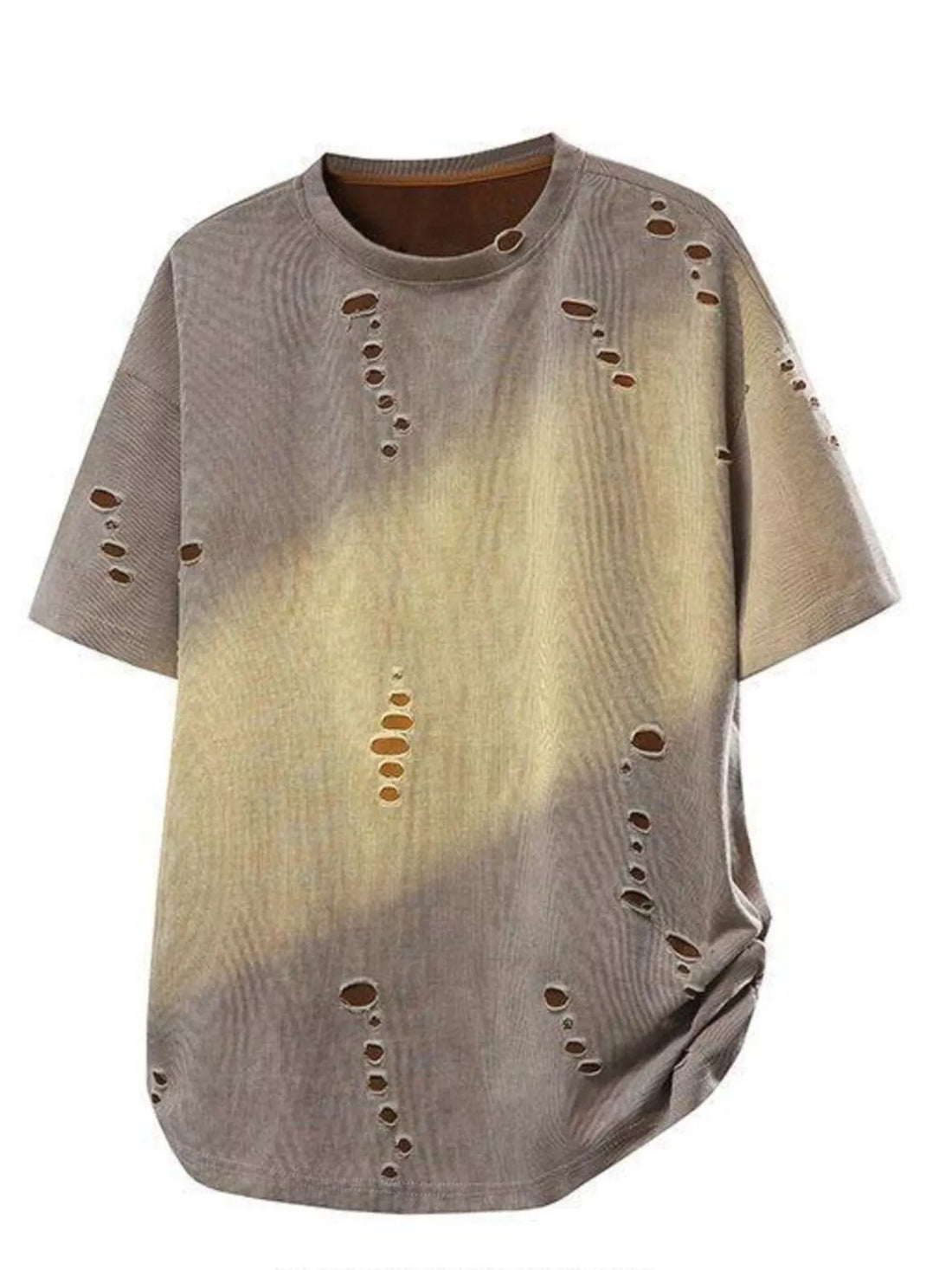 Men's Plus Size Gradient Round Neck T-Shirt - cas7m