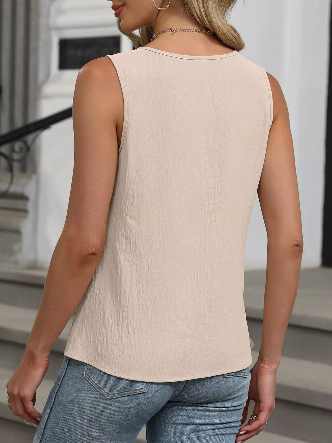 Classic Fit Polyester-Spandex Basic Top: Easy Care Comfort - cas7m