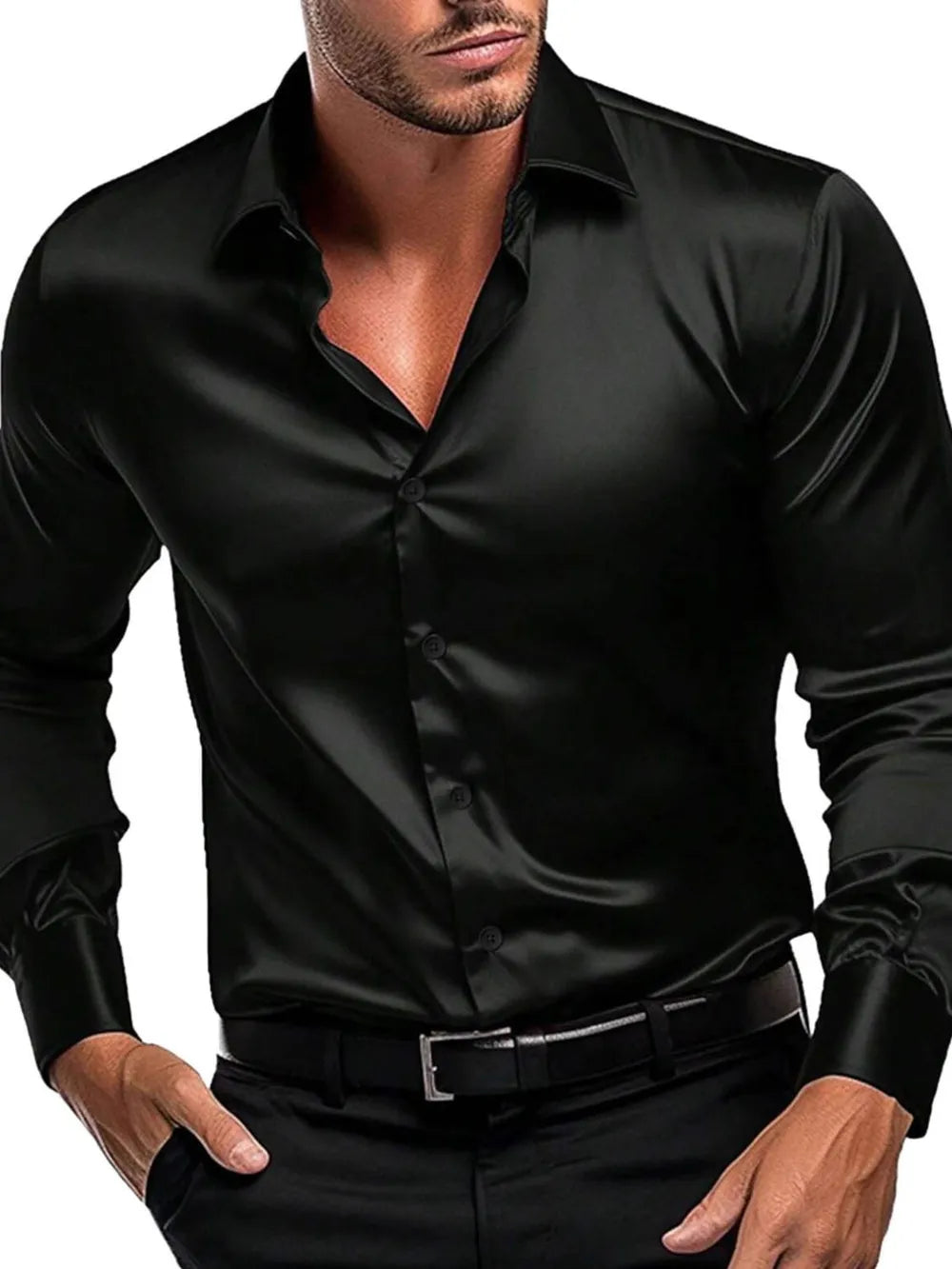 Men's Button Down Long Sleeve Shirt - cas7m