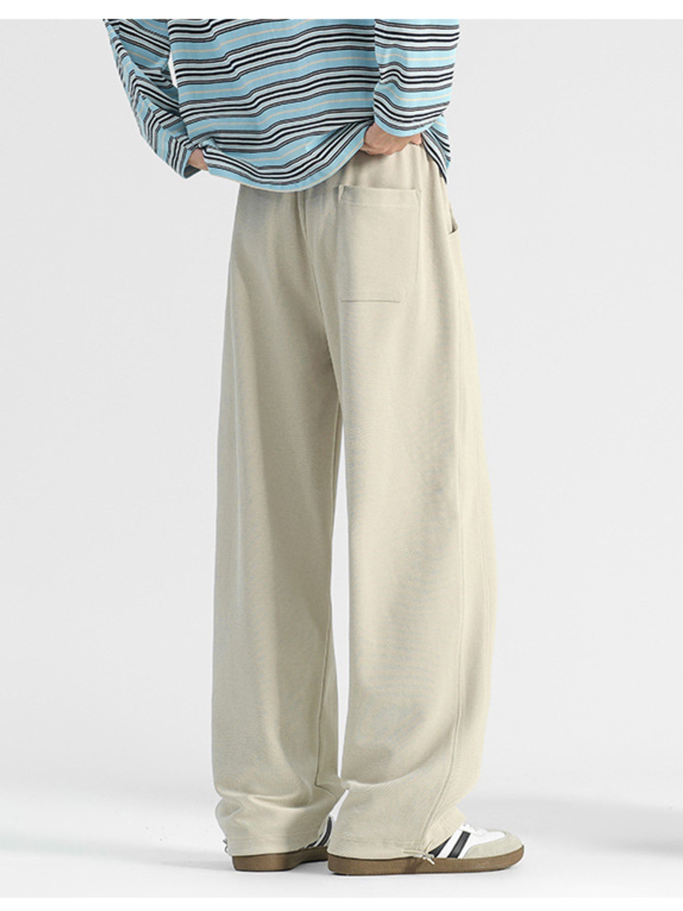 Men's Plus Size Casual Loose-Fit Drawstring Pants - cas7m