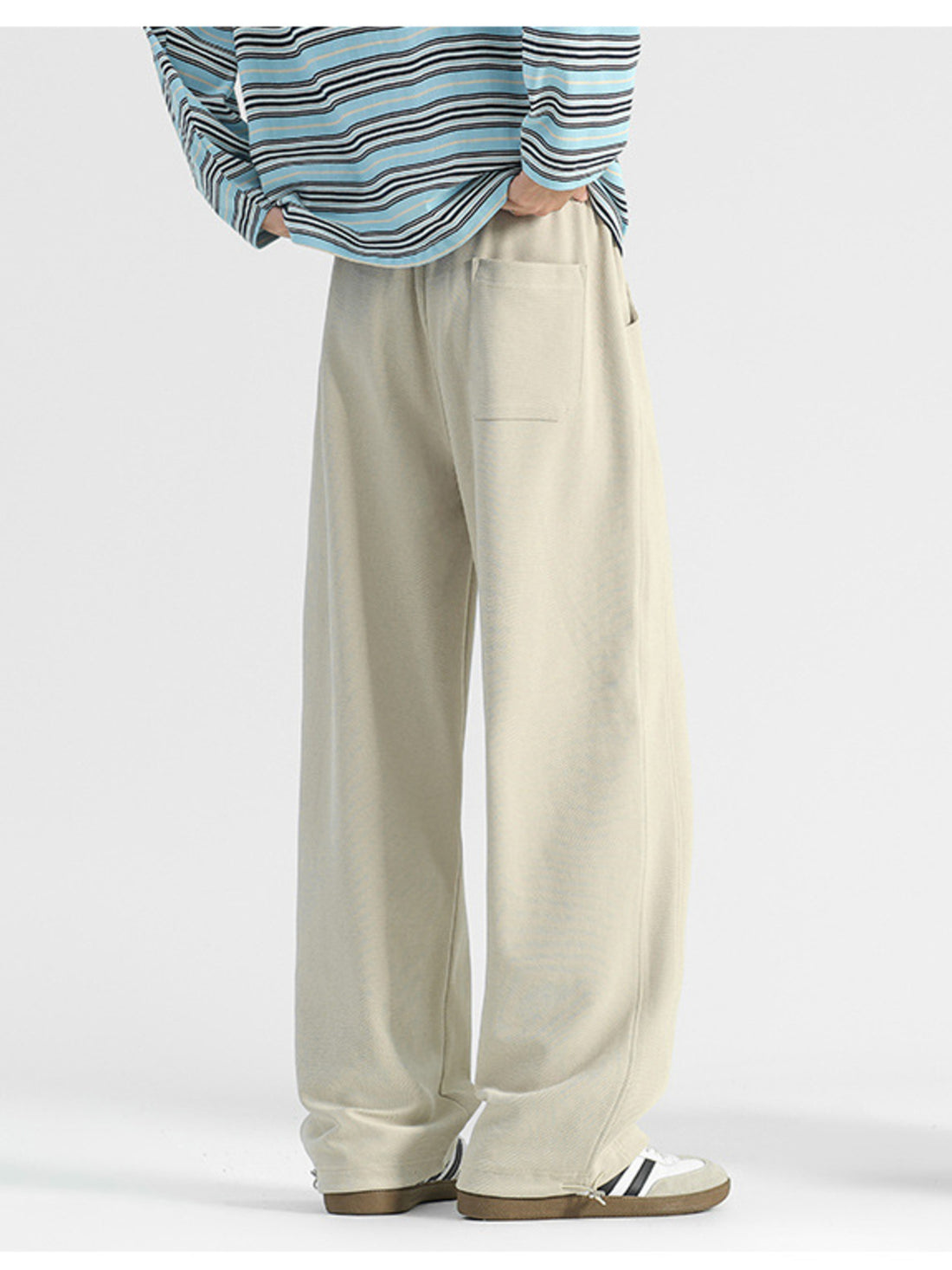 Men's Plus Size Casual Loose-Fit Drawstring Pants - cas7m