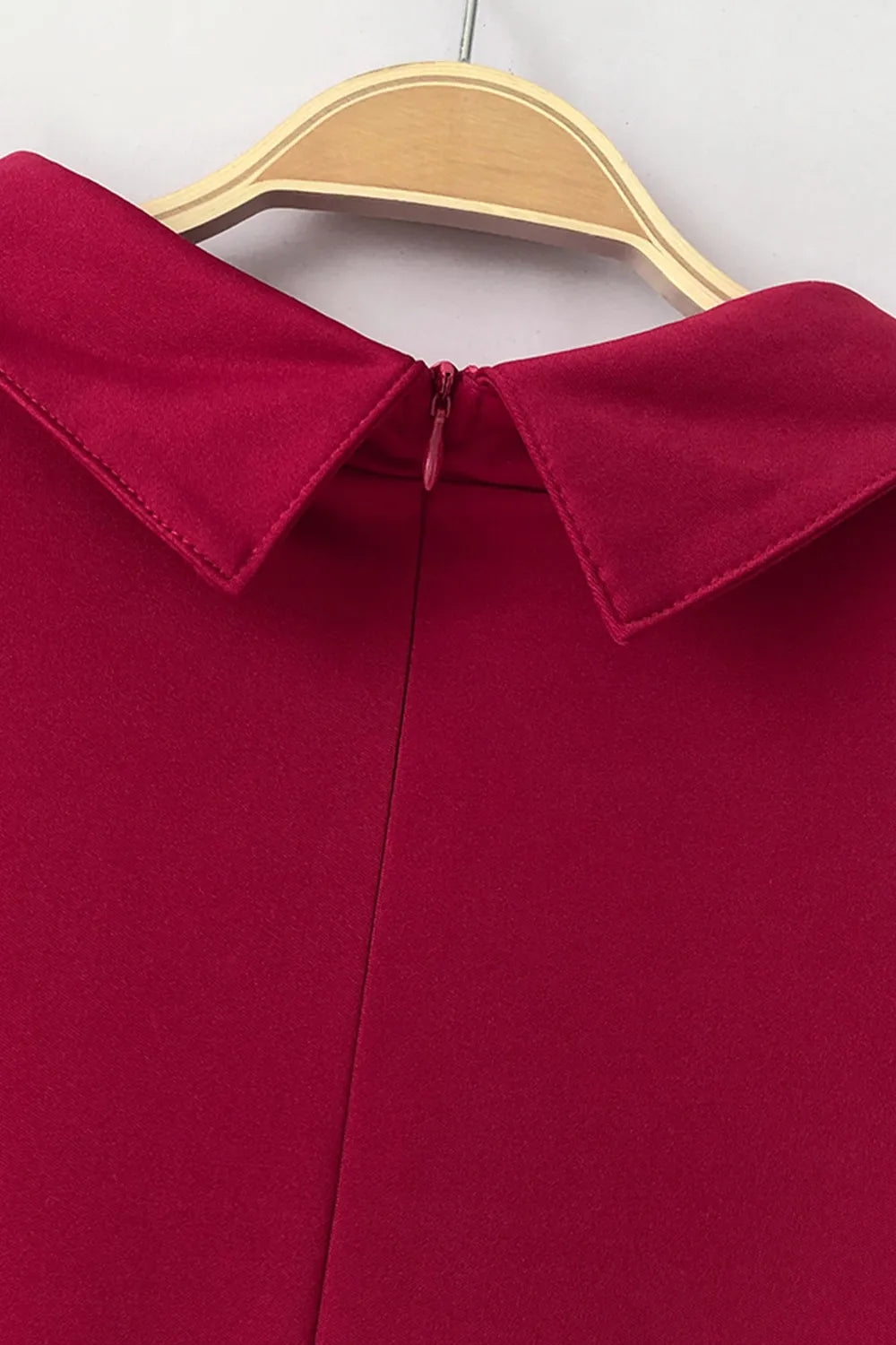 Mock Neck Tie-Waist Half Sleeve Jumpsuit - cas7m