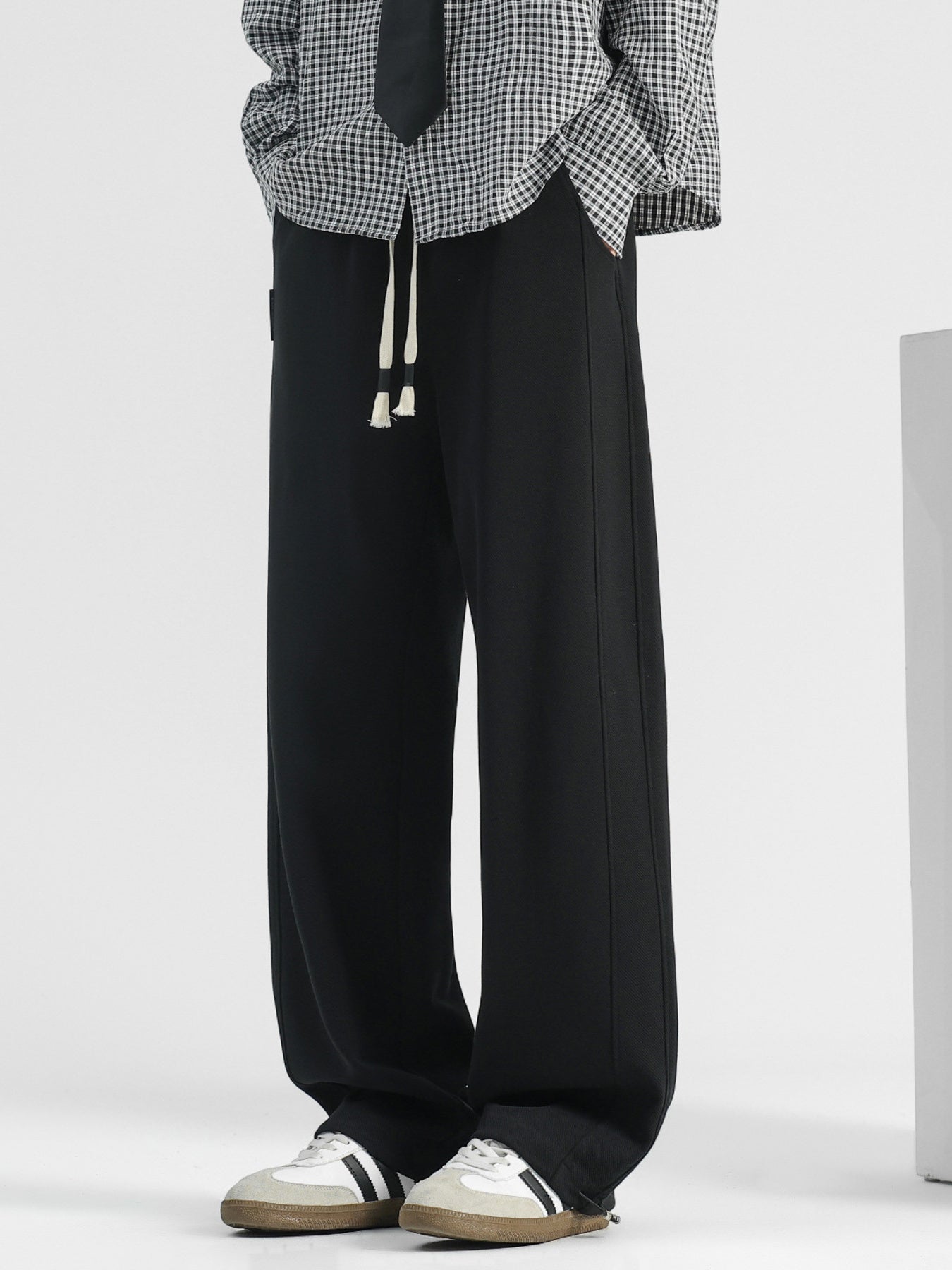 Men's Plus Size Casual Loose-Fit Drawstring Pants - cas7m