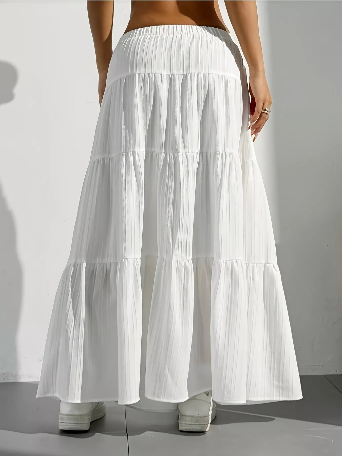 Flowy Tiered Maxi Skirt - cas7m
