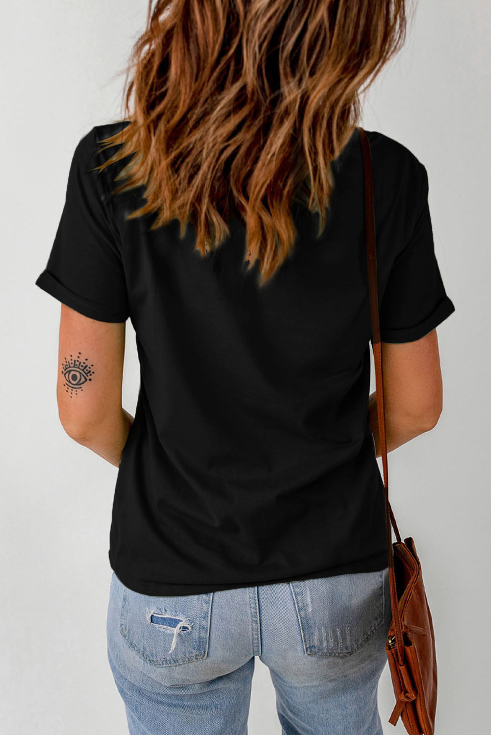 Slogan Graphic Short Sleeve T-Shirt - cas7m