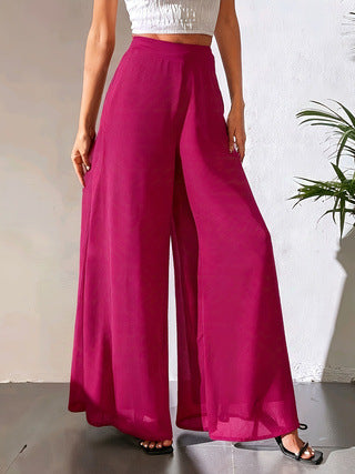 Casual Chiffon Wide-leg Pants Loose Trousers - cas7m