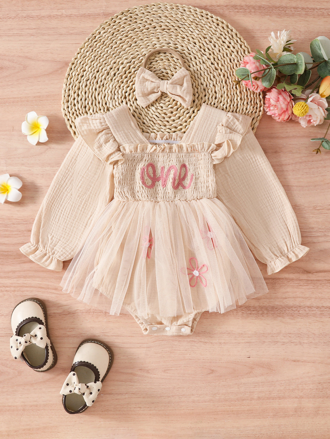 Girls Birthday Romper Short Crawling Outfit Or Dress - cas7m