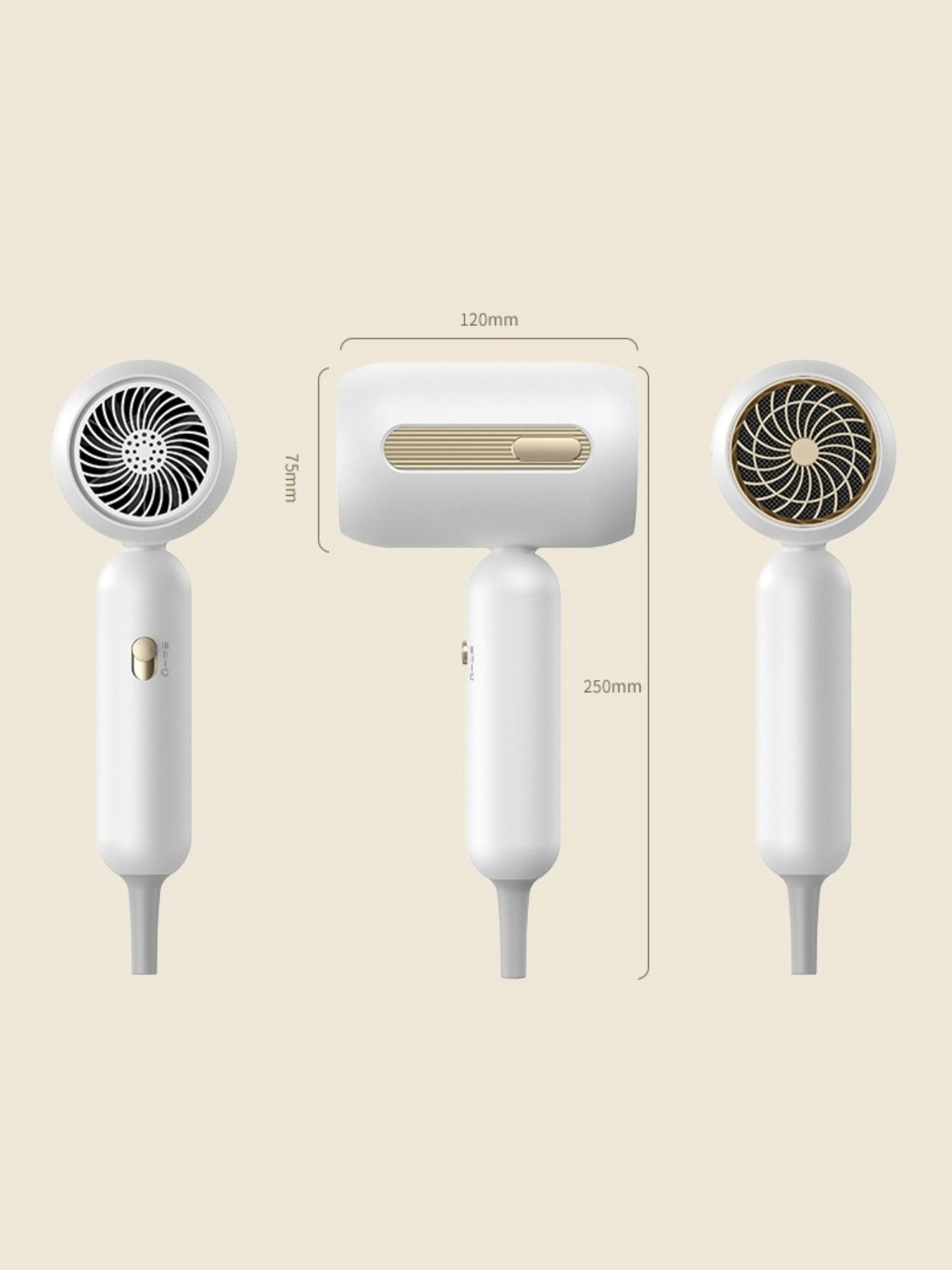 Pro Ionic Fast-Dry Hair Dryer: Salon-Style & Shine Anywhere - cas7m