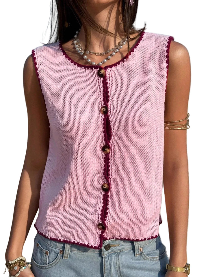 Button-Down Sweater Vest - cas7m
