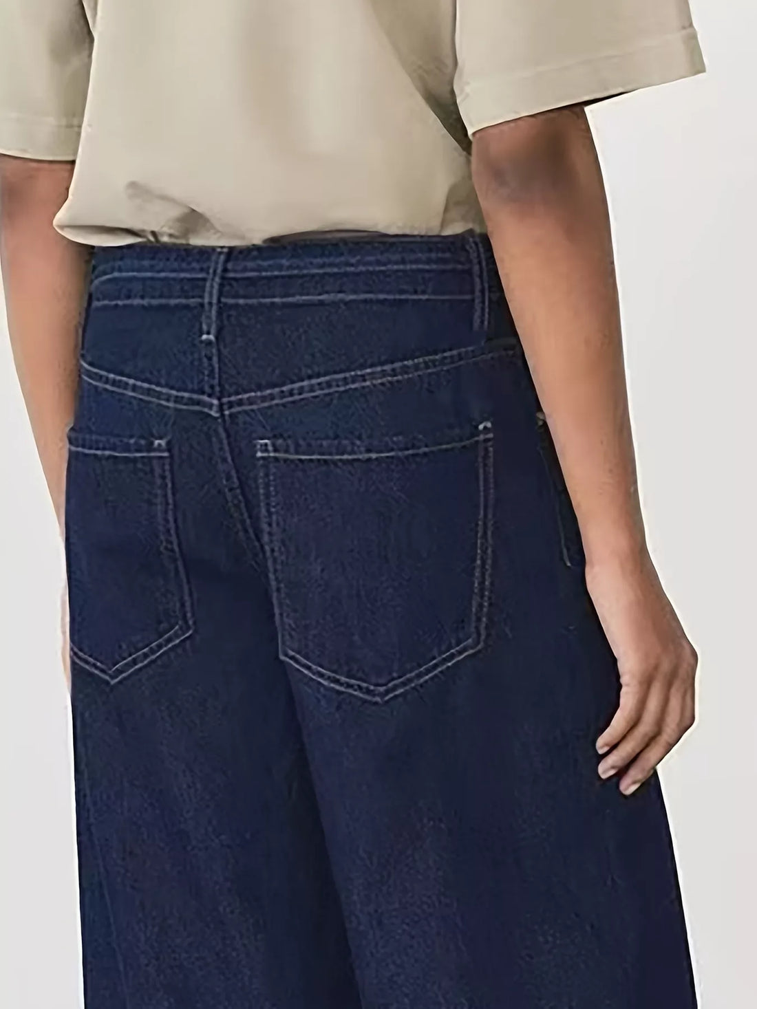 Tied Loose Fit Flare Jeans - cas7m