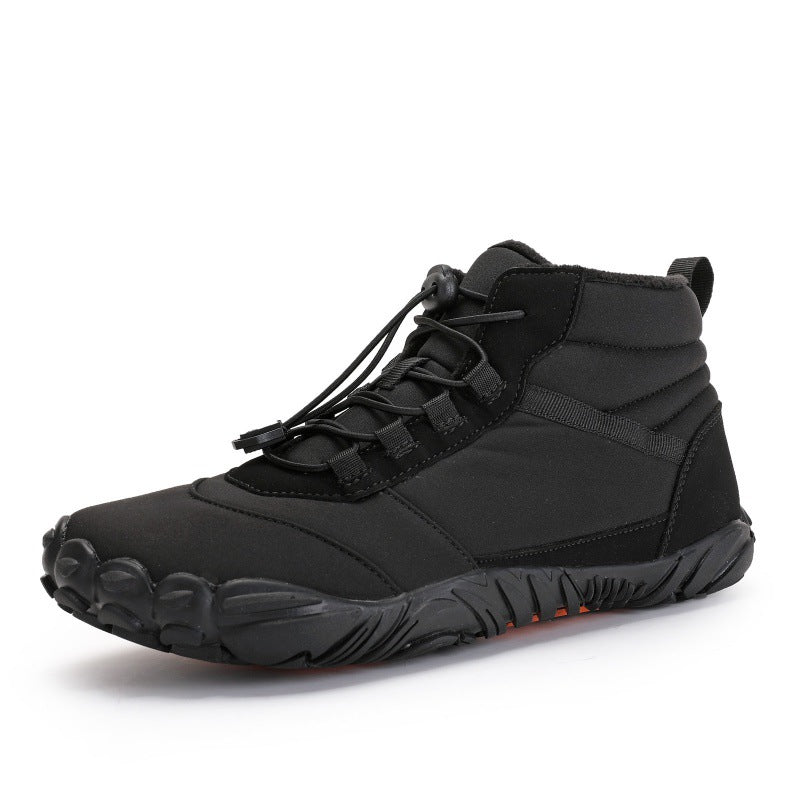 Fleece-lined Waterproof Snow Warm Breathable Couple High-top Casual Cotton Shoes - cas7m