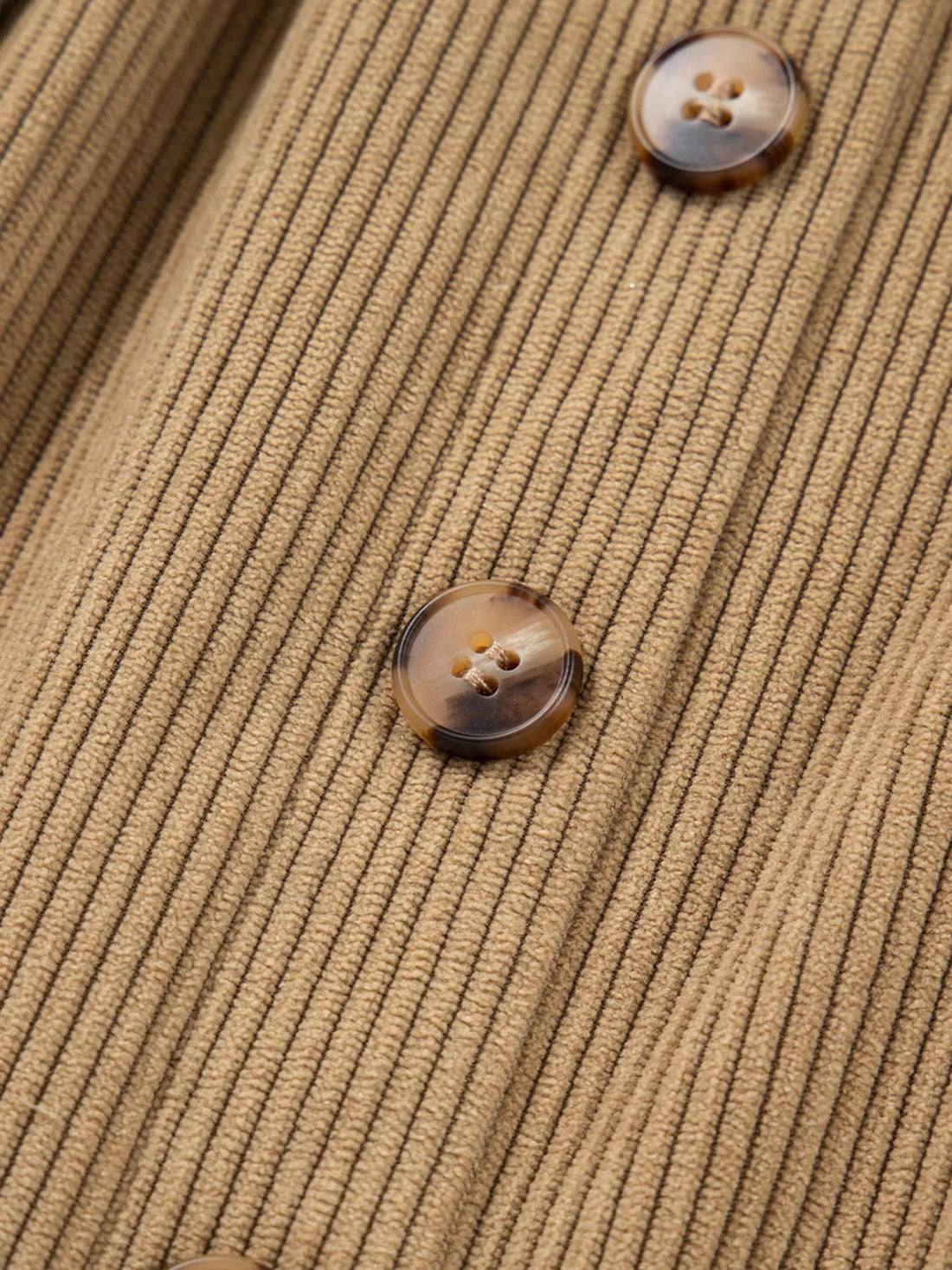 Corduroy Buttoned Front Mini Skirt - cas7m