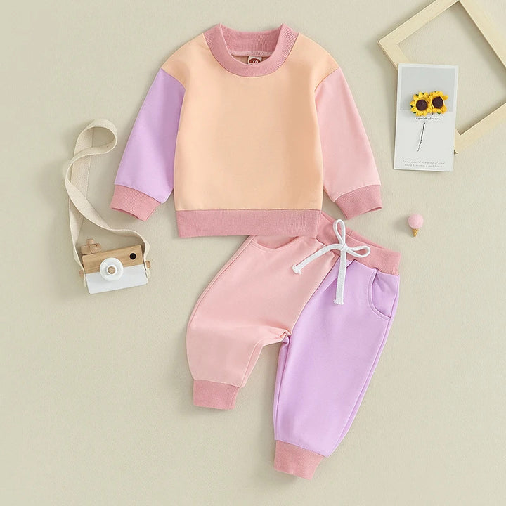 Multicolor Hoodie Long Sleeve Korean Style Leisure Suit - cas7m