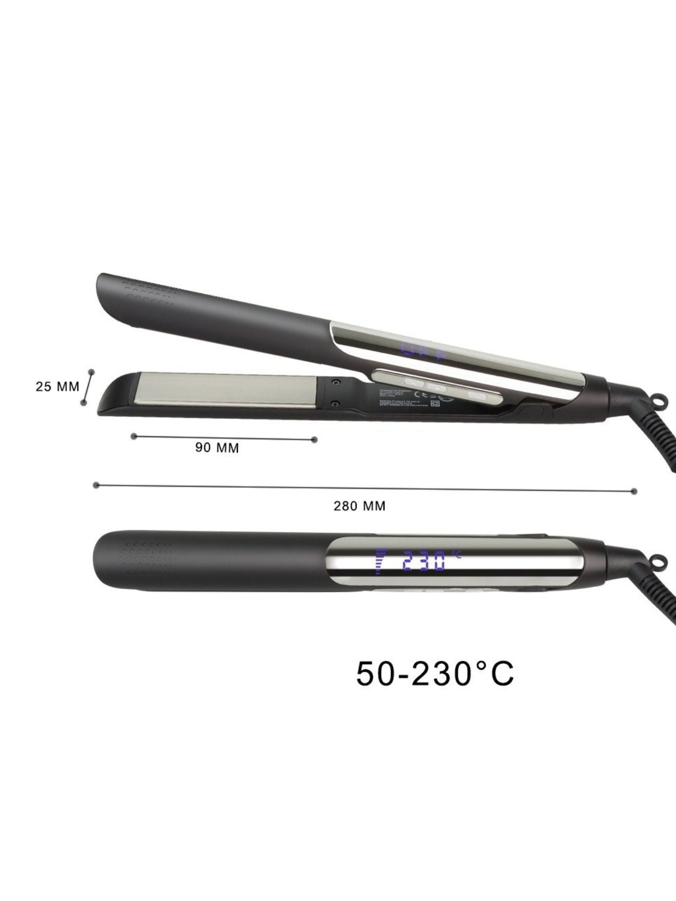 Salon-Quality Adjustable Heat Hair Straightener for All Types - cas7m