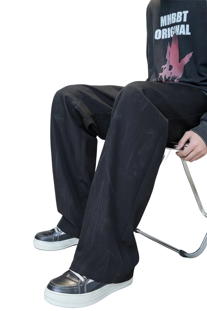 Men's Plus Size Drawstring Wide Leg Pants - cas7m