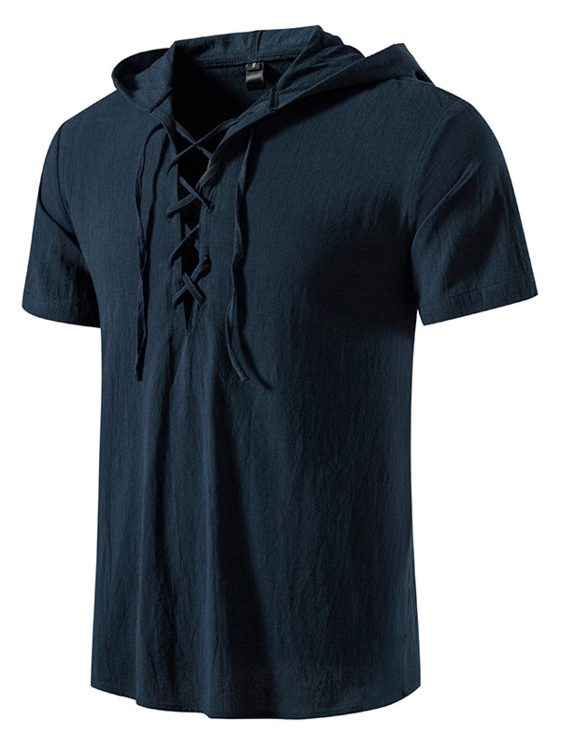 Men's Casual Lace-Up Hooded Top - cas7m