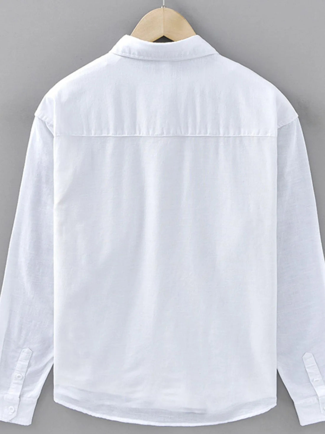 Men's Plus Size Button Up Long Sleeve Shirt - cas7m