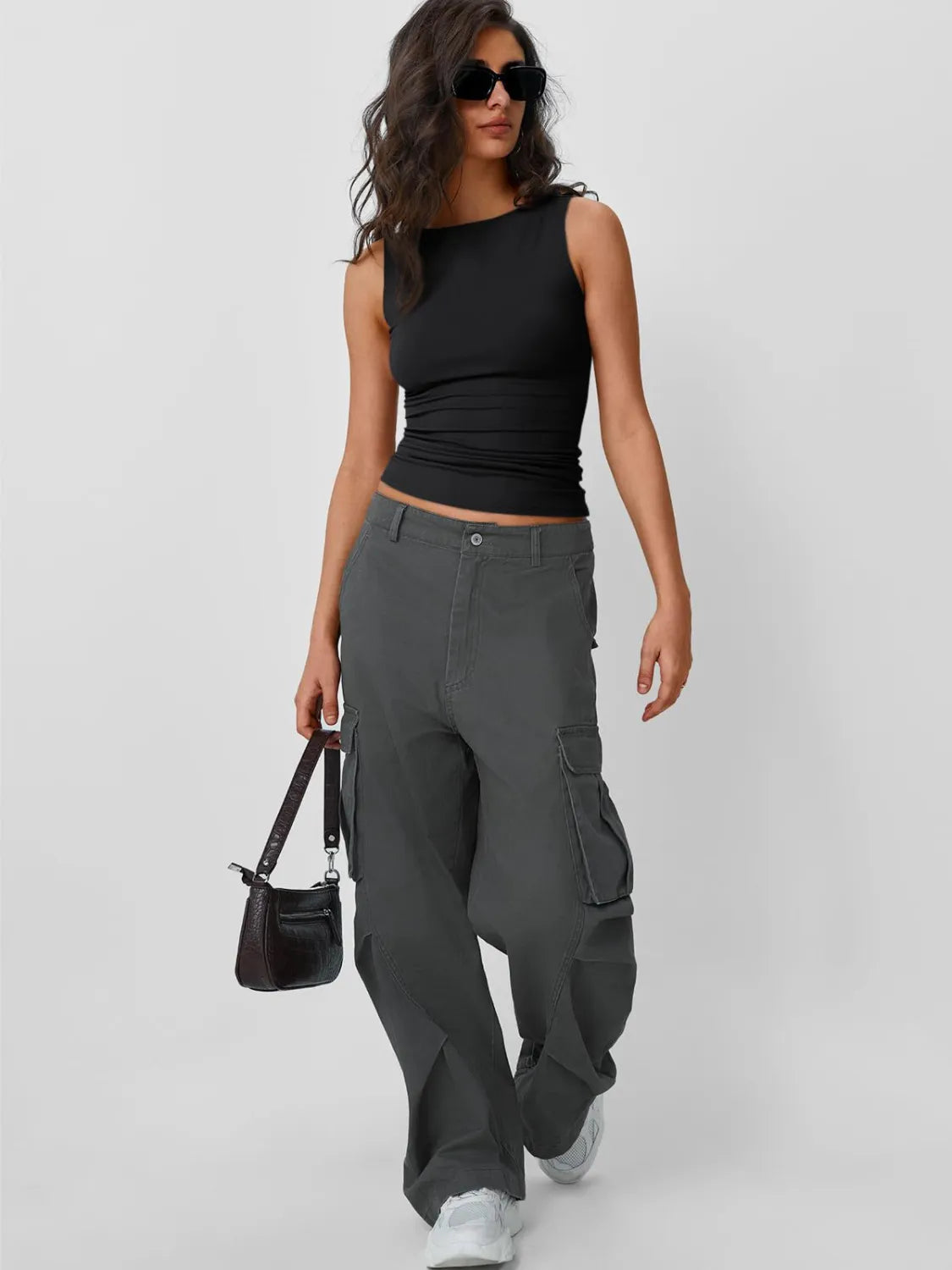 Solid Round Neck Tank - cas7m