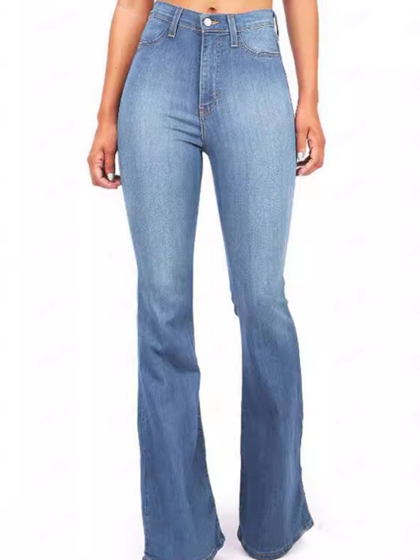 Full Size High-Waisted Bootcut Jeans Plus Size - cas7m