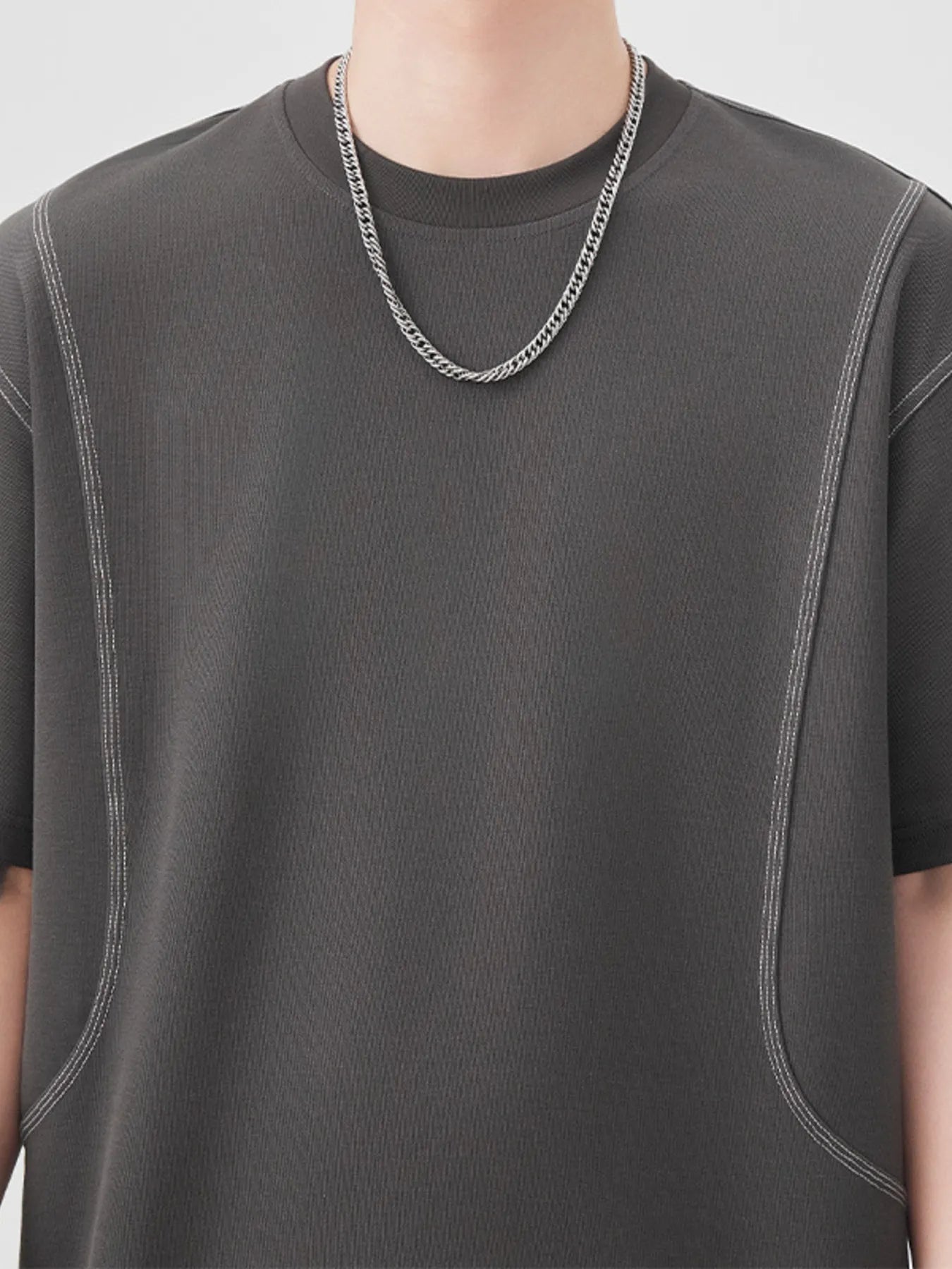 Men's Plus Size Round Neck Relaxed Fit T-Shirt - cas7m