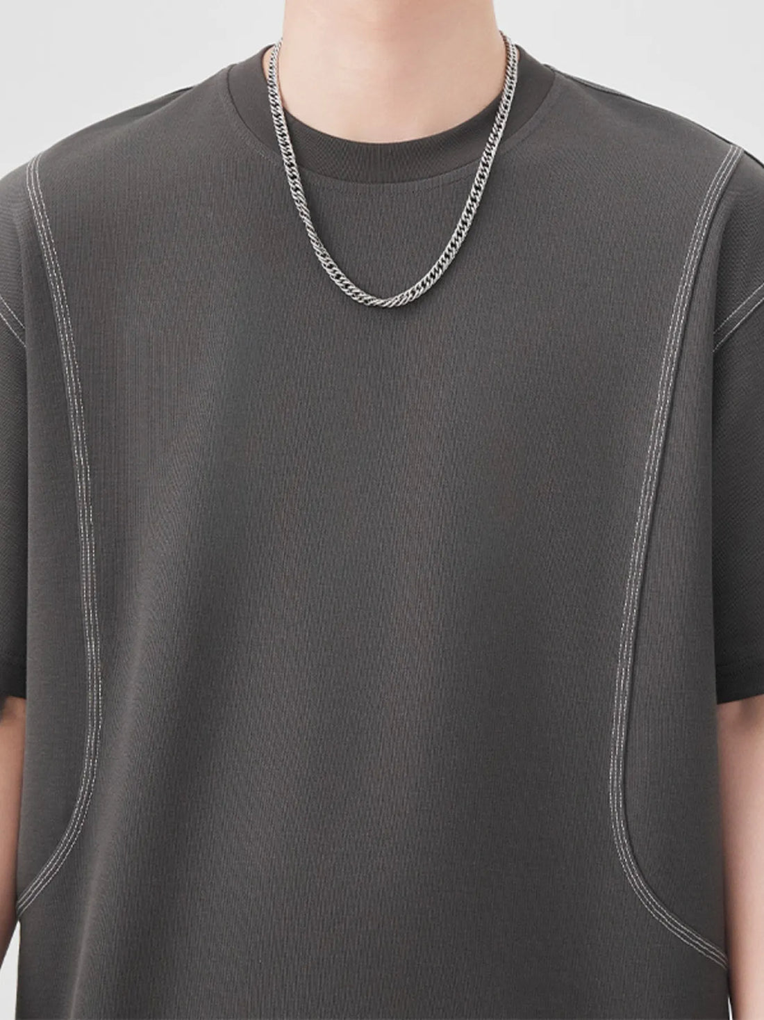 Men's Plus Size Round Neck Relaxed Fit T-Shirt - cas7m