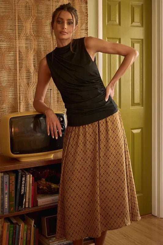 Mittoshop Printed Midi Skirt - cas7m