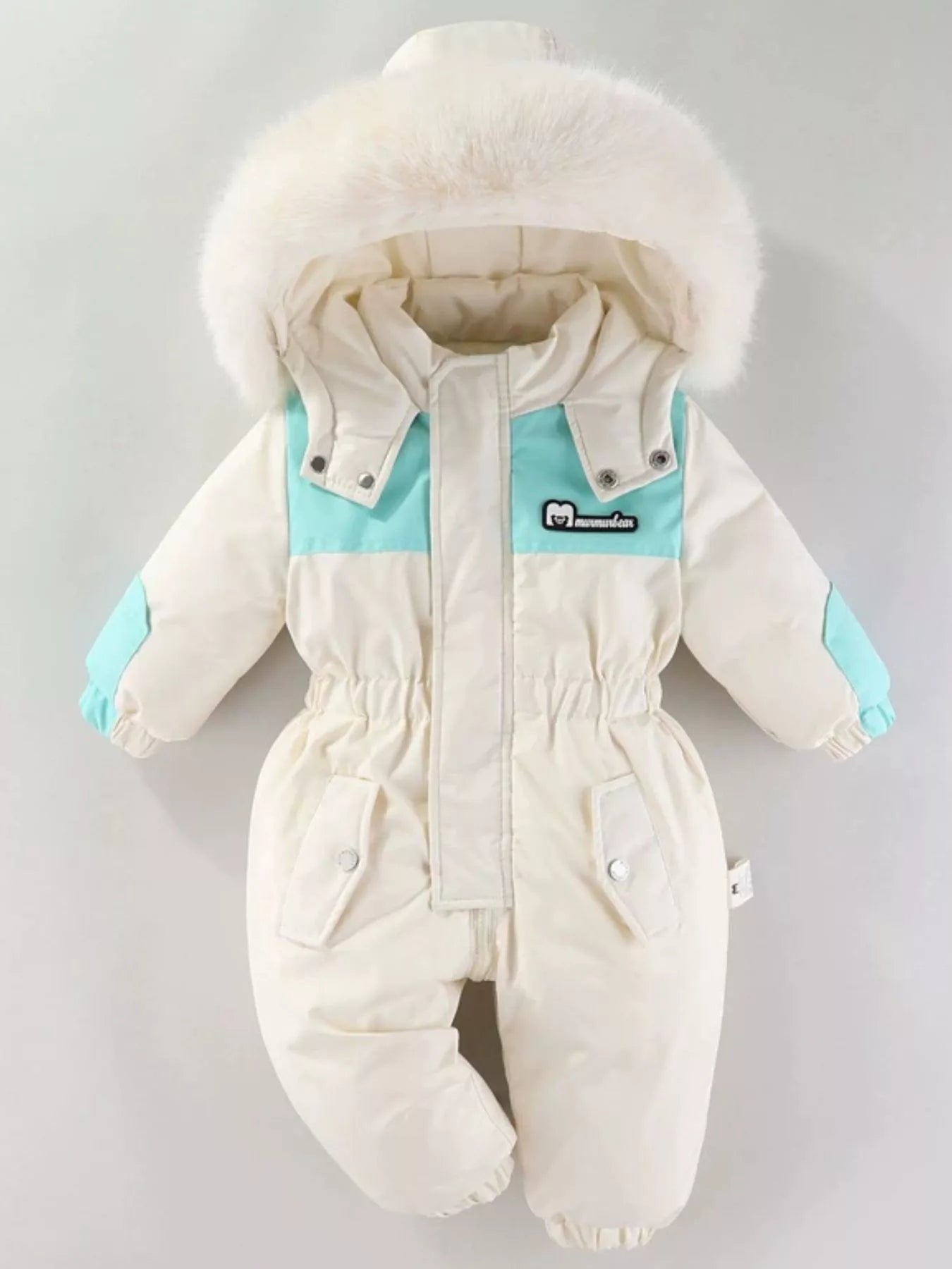 Children's Faux Fur Hood One-Piece - cas7m