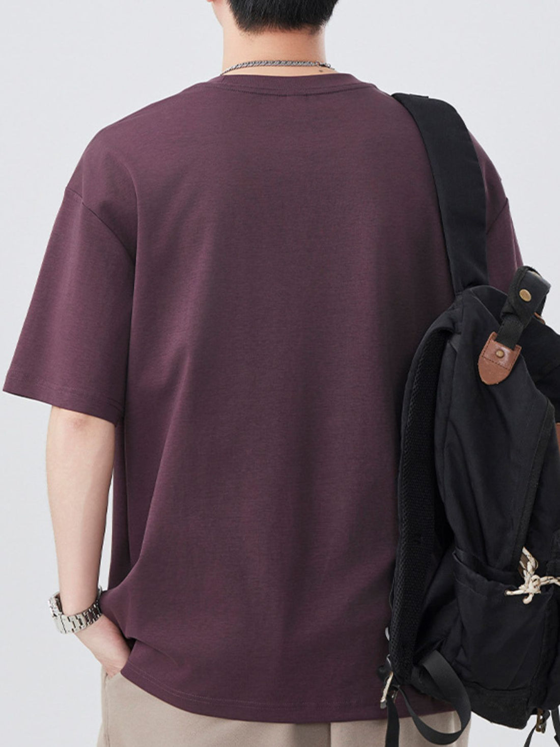 Men's Plus Size Round Neck Short Sleeve T-Shirt - cas7m