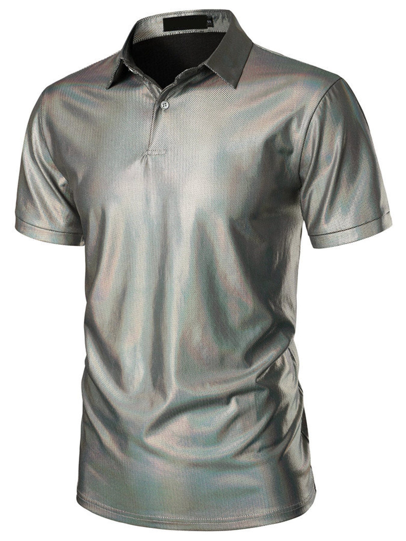 Men's Collared Neck Short Sleeve Polo - cas7m