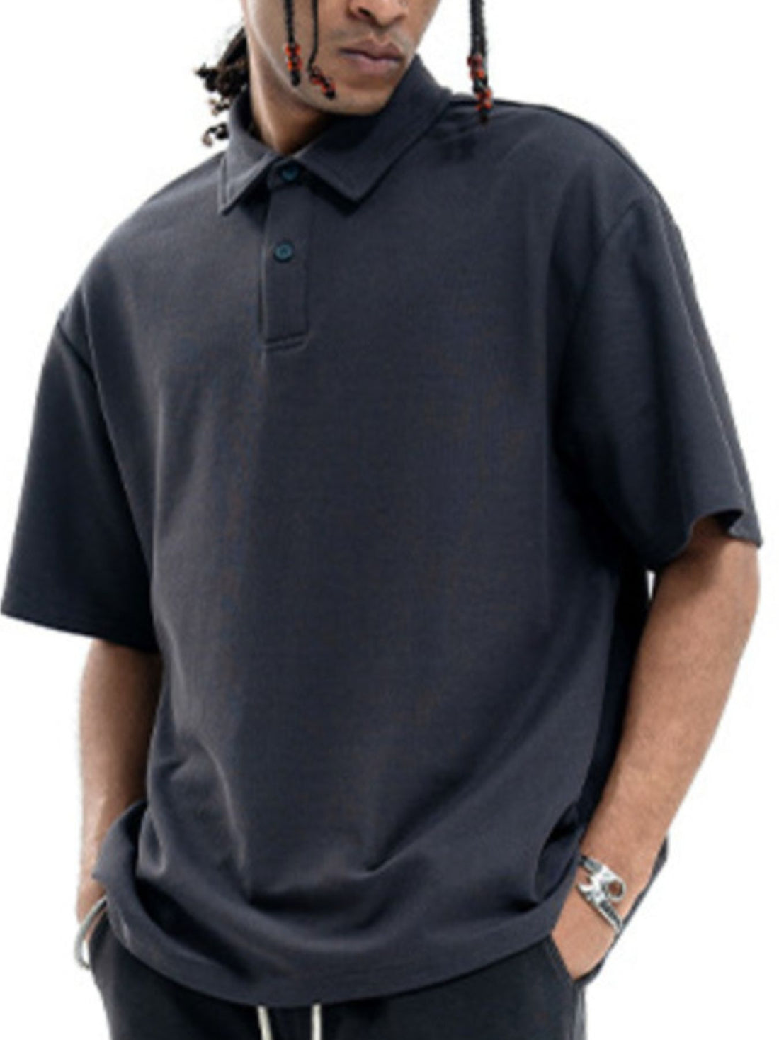 Men's Relaxed Fit Solid Color Polo - cas7m