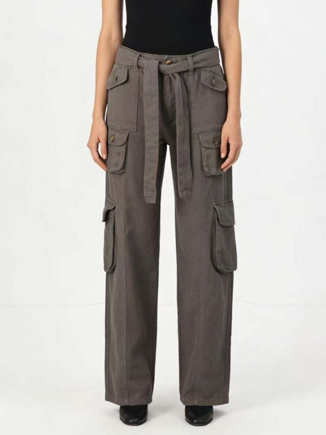 Wide Leg Cargo Jeans - cas7m