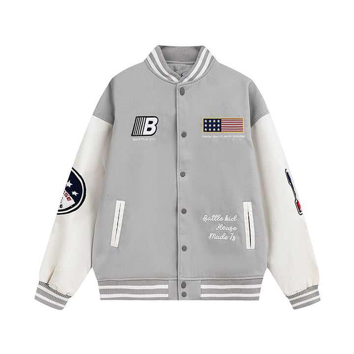 Alphabet Embroidery Men's And Women's Coats - cas7m