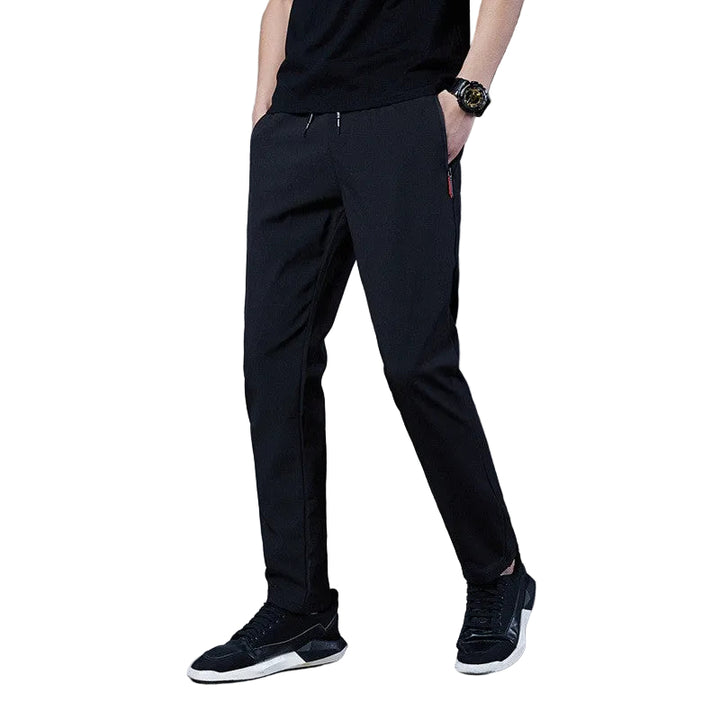 Mens Fashion Solid Color Loose Casual Pants - cas7m