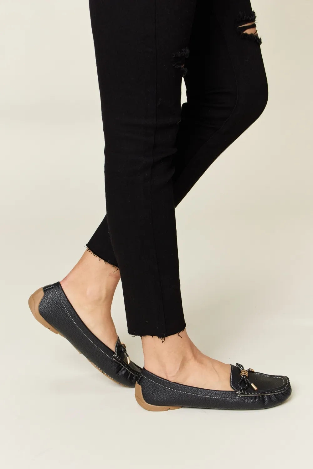 Forever Link Slip On Bow Flats Loafers - cas7m