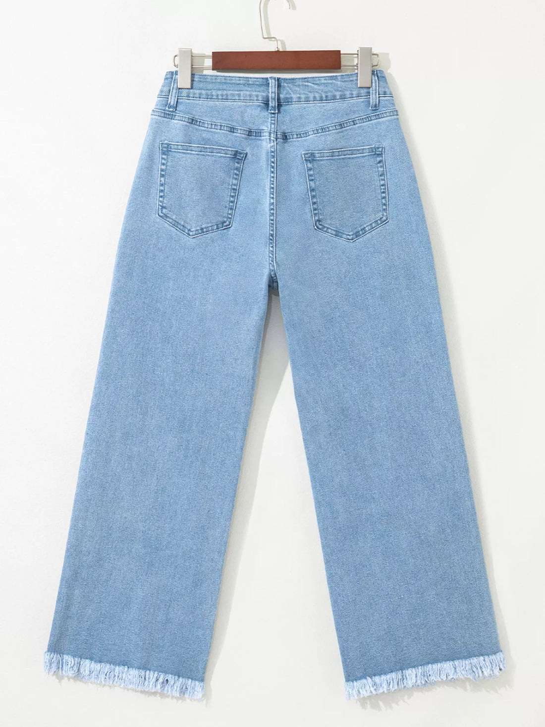 Colorful Sequin Christmas Tree Patched Raw Hem Cropped Wide Leg Jeans - cas7m