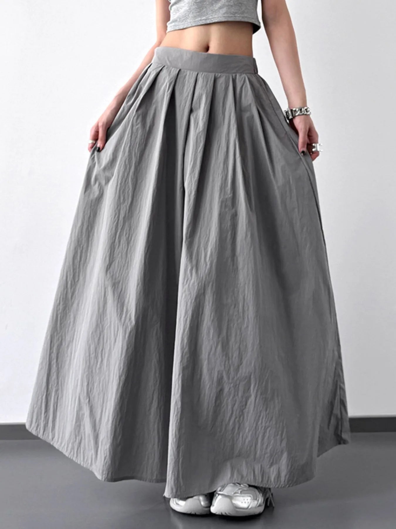 Pleated Maxi Skirt - cas7m
