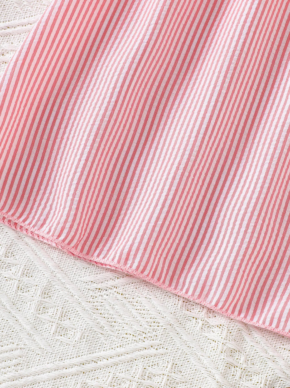 Children's Embroidered Striped Dress - cas7m