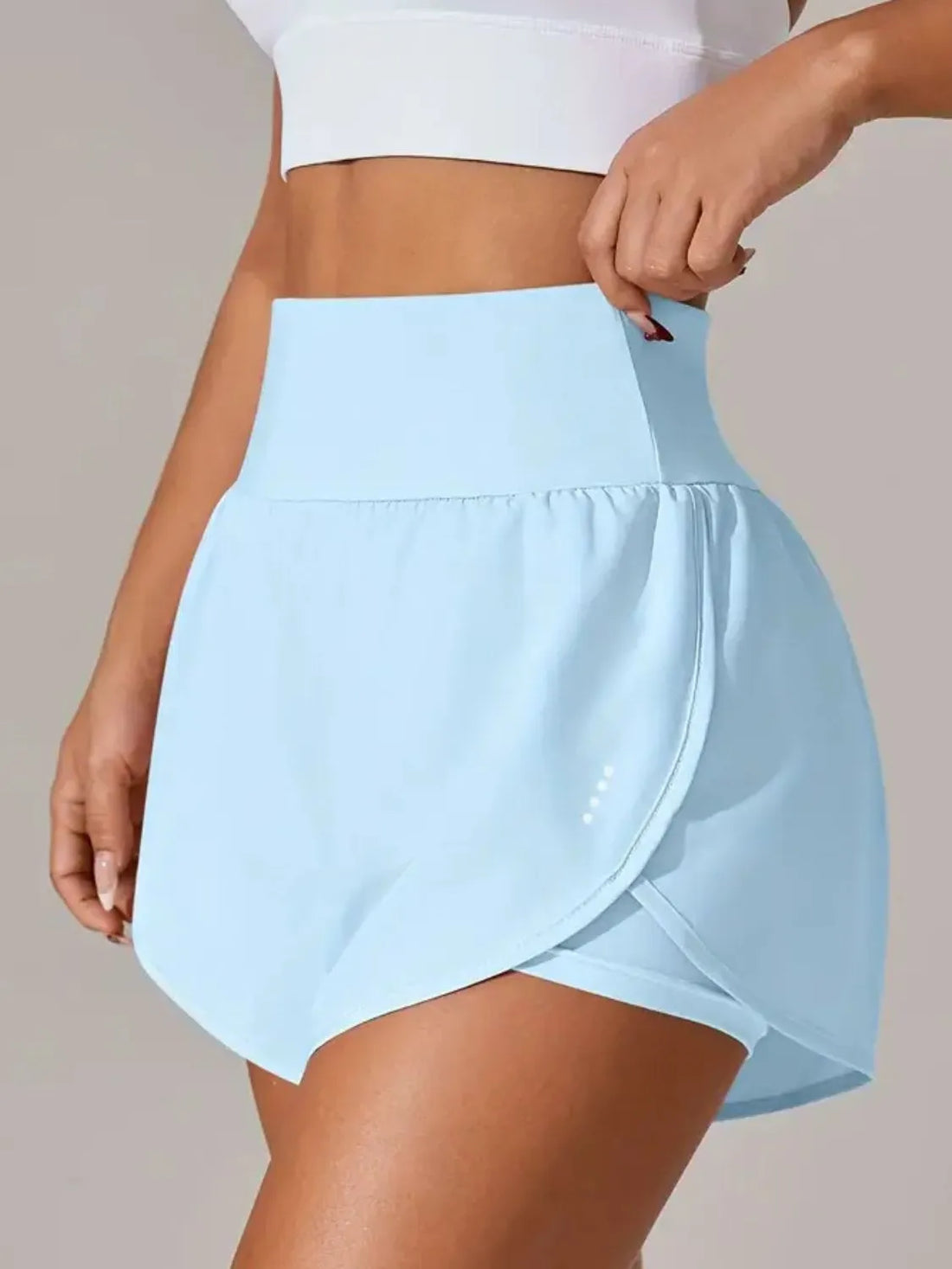 Pocketed High Waist Active Shorts - cas7m