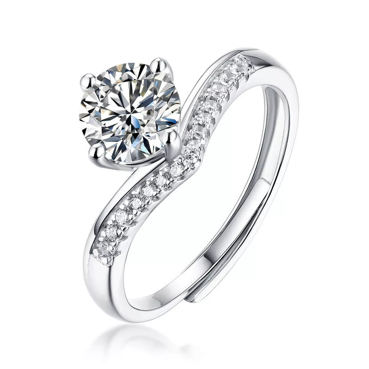 1 Carat Moissanite 925 Sterling Silver Ring - cas7m