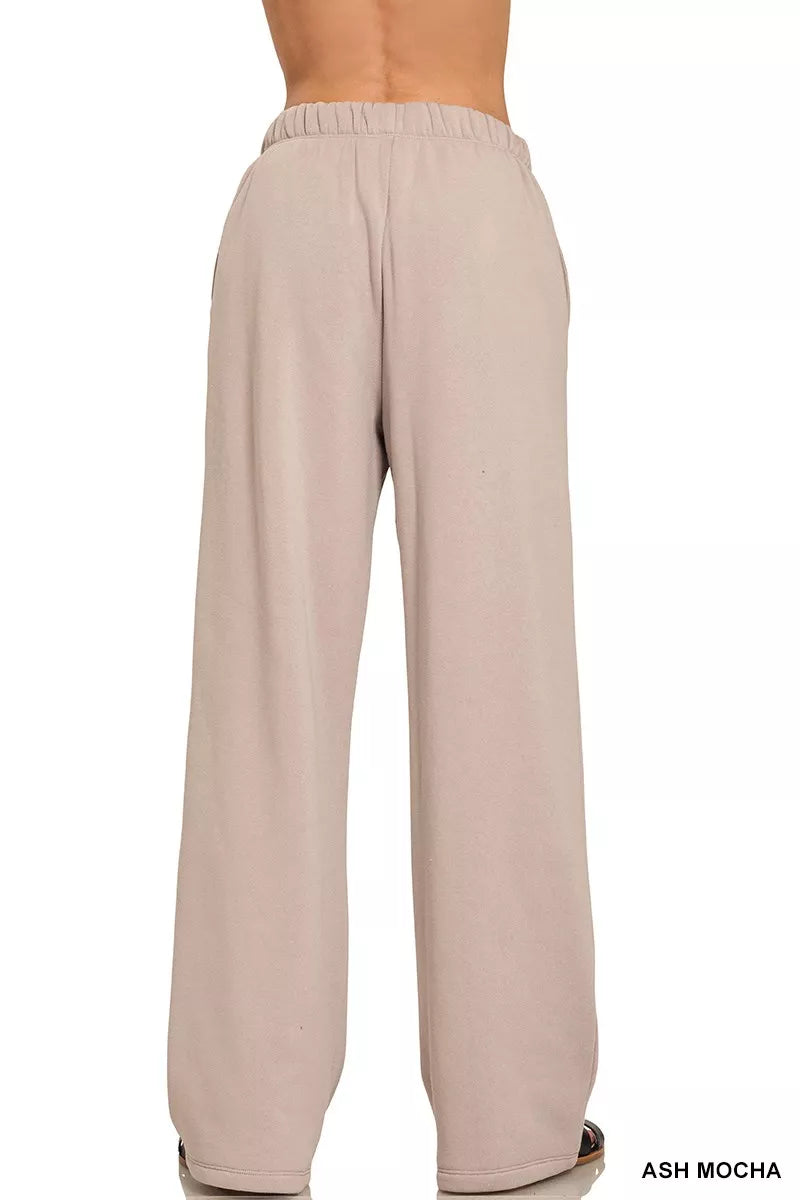 Zenana Fleece Sweatpant with Pockets - cas7m