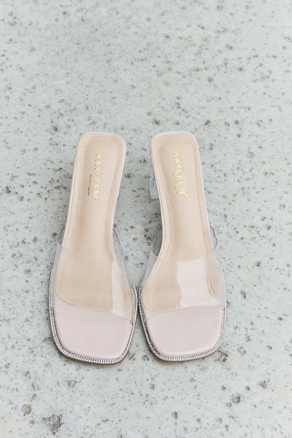 DDK Make Myself Clear Mule Block Heels - cas7m