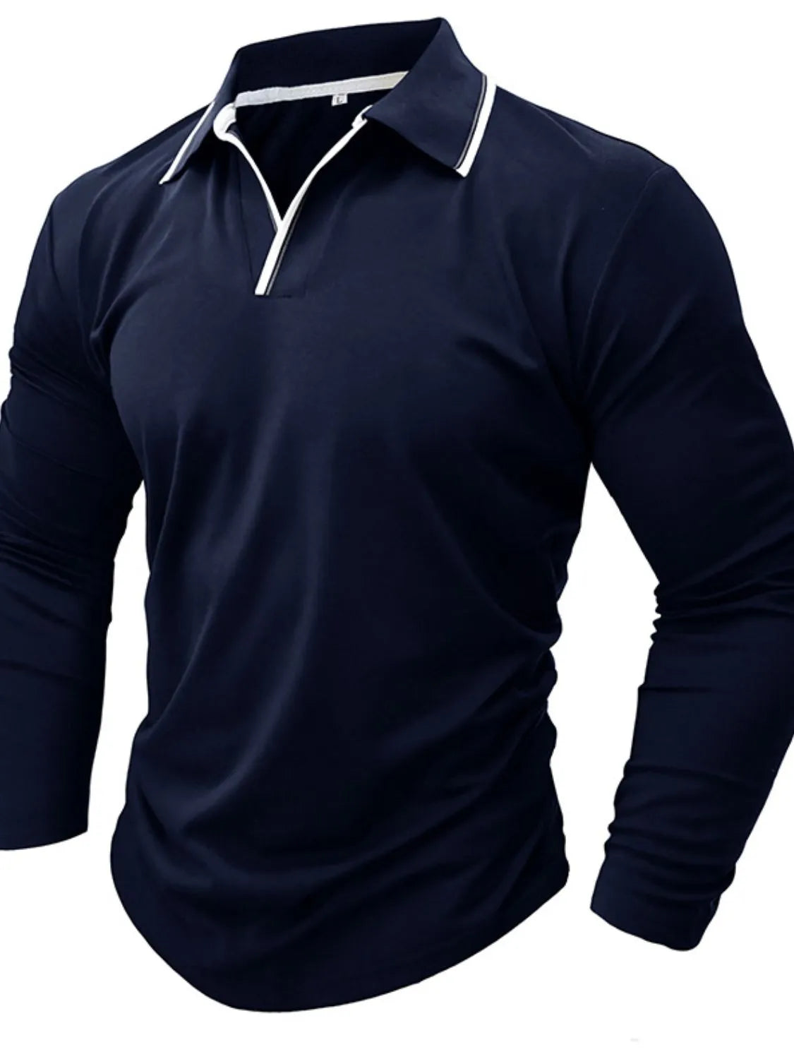 Men's Classic Long Sleeve Polo Shirt - cas7m