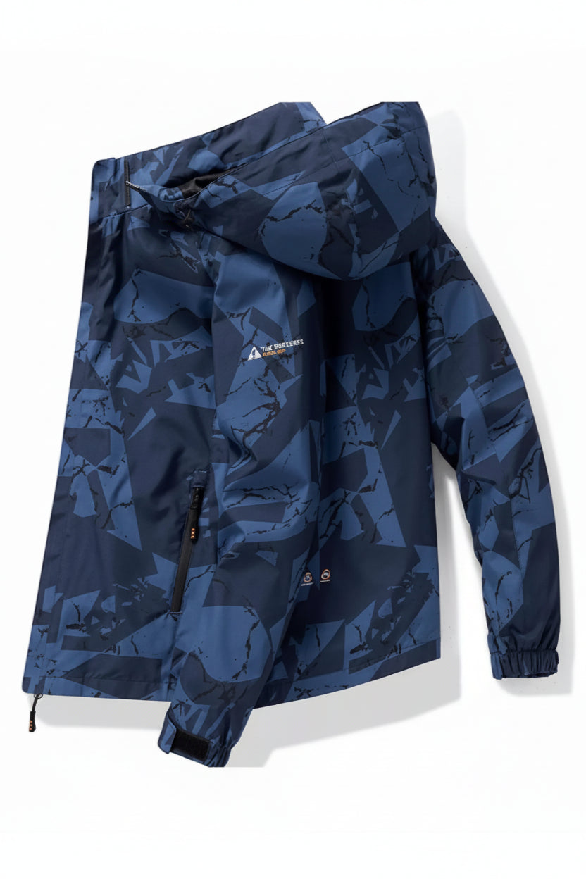 Men's Plus Size Camouflage Waterproof Outdoor Jacket - cas7m