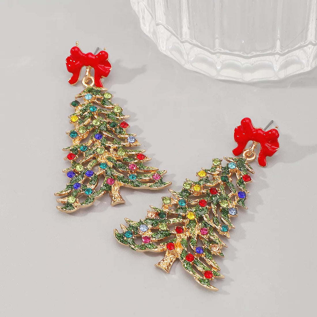 Christmas Tree Dangle Earrings - cas7m
