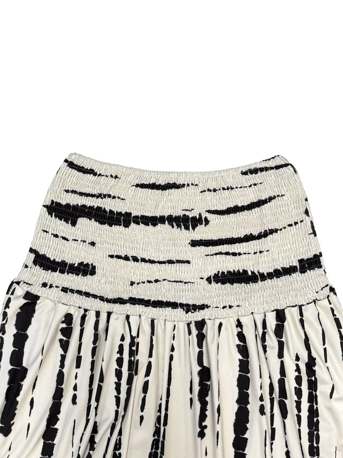 Smocked Asymmetrical Hem Skirt - cas7m