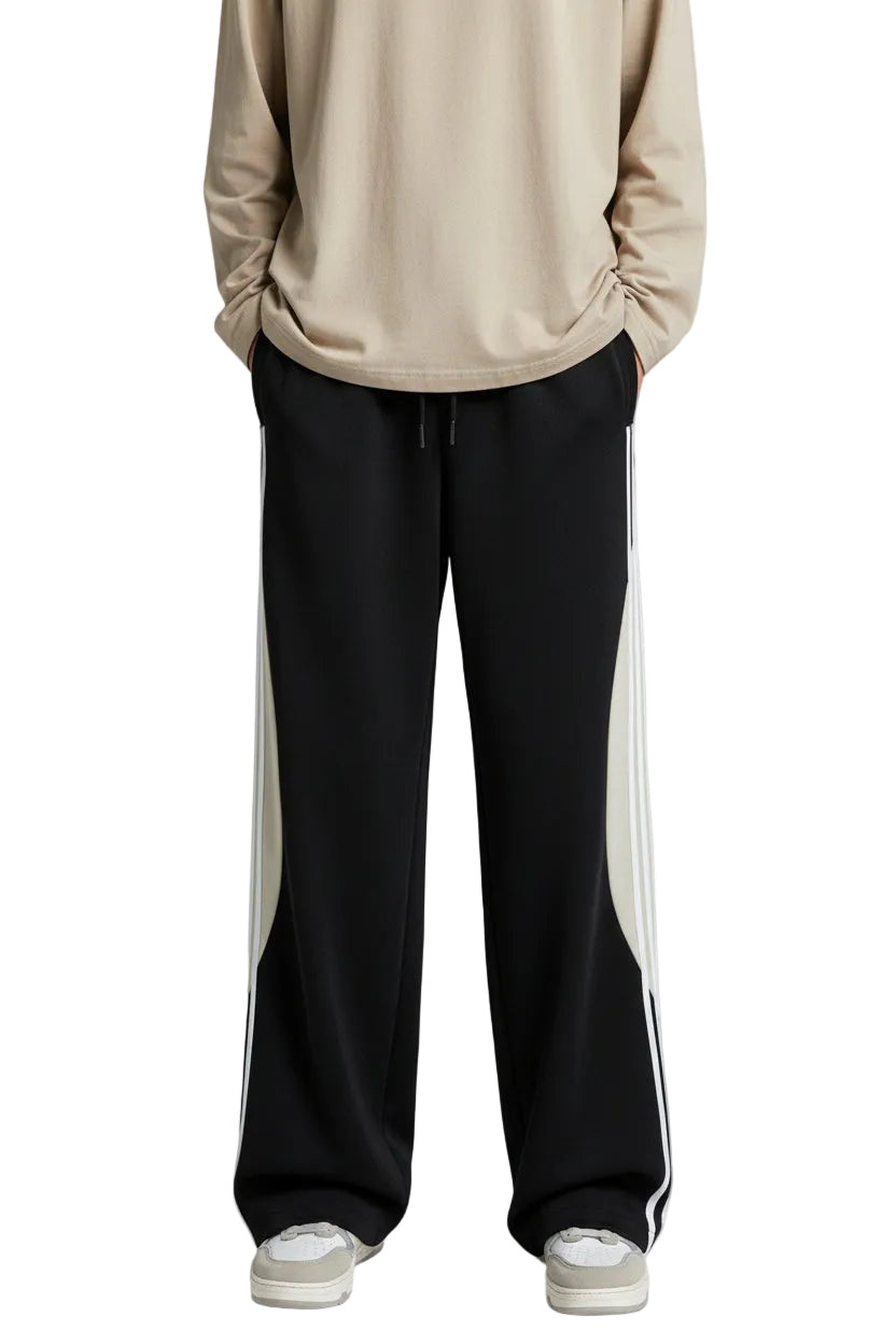 Men's Plus Size Striped Wide Leg Casual Pants - cas7m