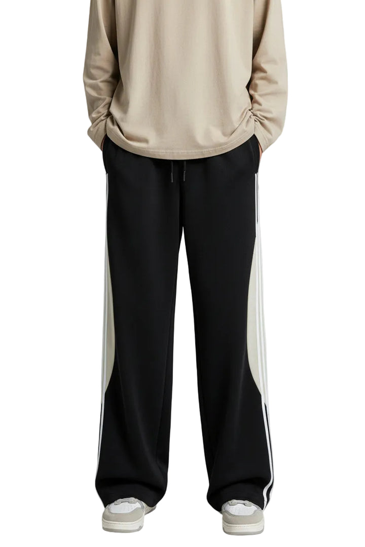 Men's Plus Size Striped Wide Leg Casual Pants - cas7m