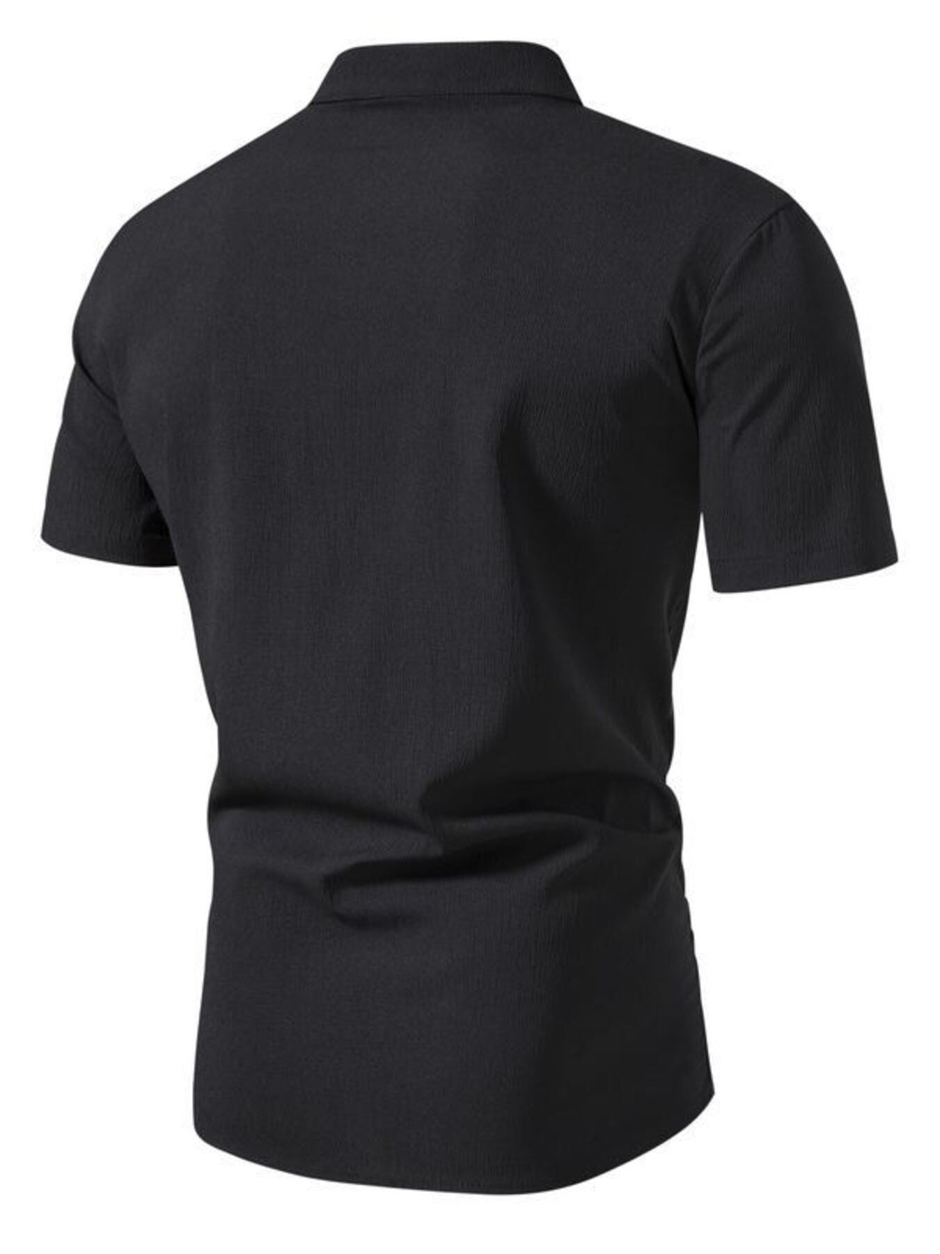 Men's Plus Size Button Up Short Sleeve Shirt - cas7m